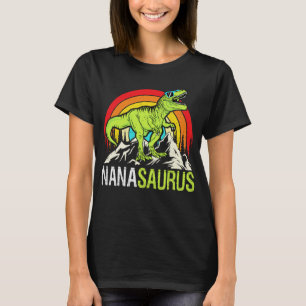 Nanasaurus Dinosaur T Rex Nana Saurus Grandma T-Shirt