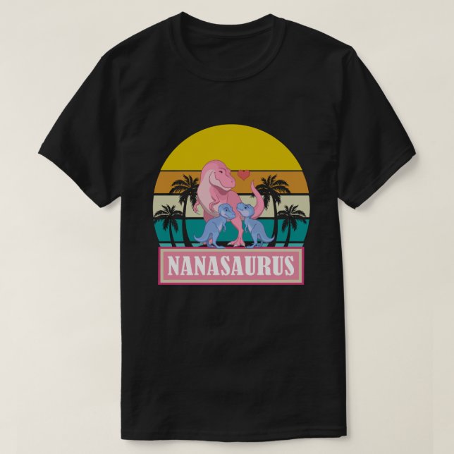 NANASAURUS Dinosaur T-Rex Vatertag T-Shirt (Design vorne)