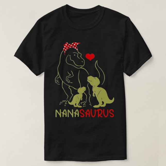 Nanasaurus T Rex Nana Saurus Dinosaurier Women Mam T-Shirt (Design vorne)
