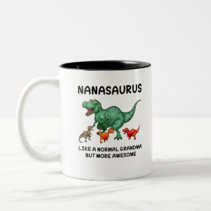 Nanasaurus wie ein normales Oma, aber Phantastisch Zweifarbige Tasse
