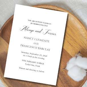 Nancy Black and White Modern Wedding Einladung