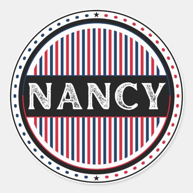 Nancy City Pride Emblem – French Identity Runder Aufkleber (Vorderseite)