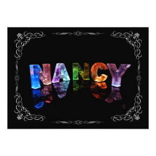 Nancy - Der Name Nancy in 3D-Leuchten (Foto) Fotodruck