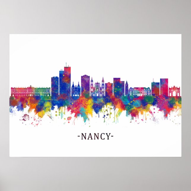Nancy France Skyline Poster (Vorne)