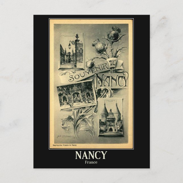 Nancy, Frankreich, Vintag Postkarte (Vorderseite)