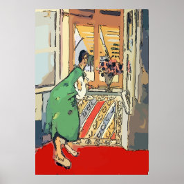 Nancy im Fenster von Condo Poster
