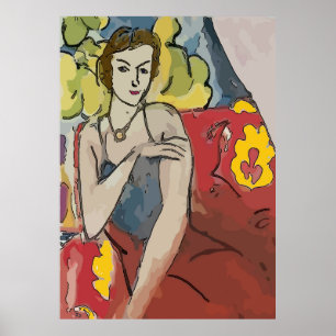 Nancy im roten Stuhl Poster