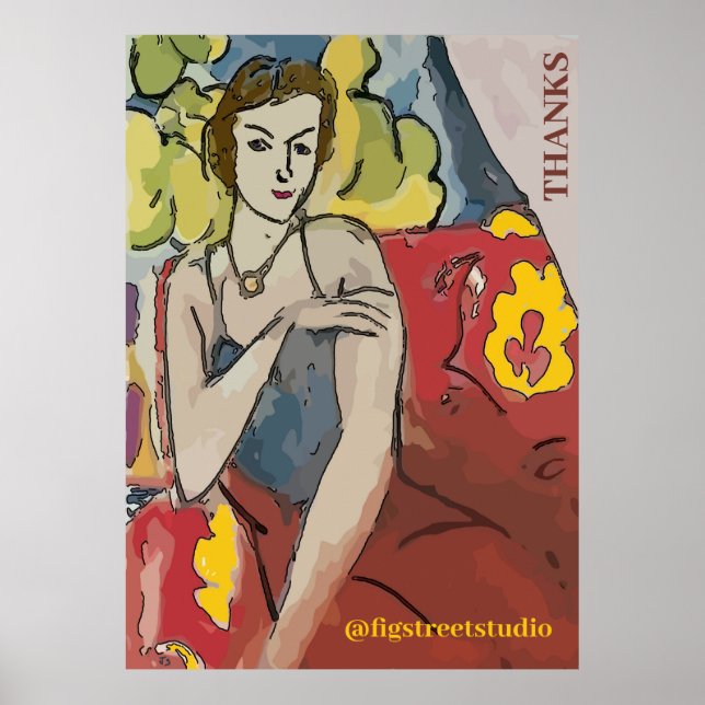 Nancy In Red Chair, DANKS, fügen Text Poster (Vorne)