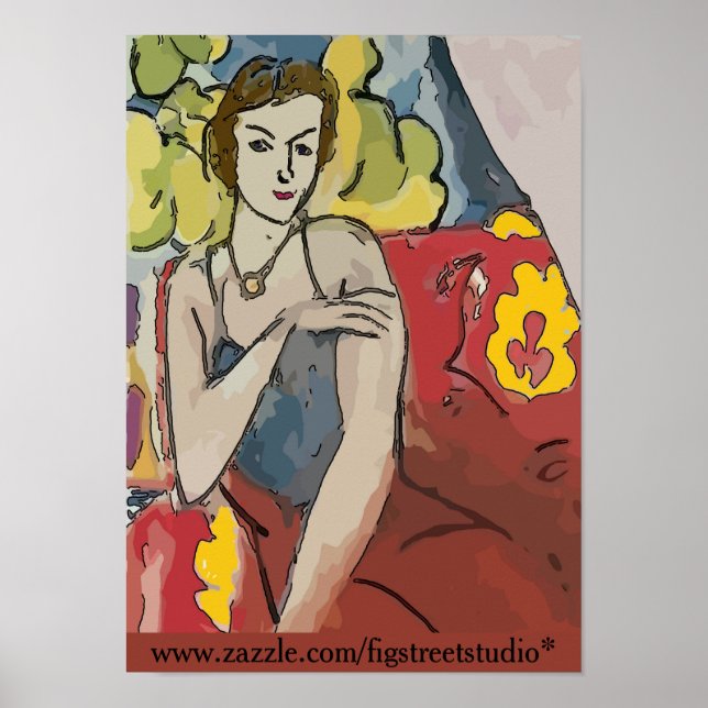 Nancy in Red Chair, fügen Sie Text, Poster (Vorne)