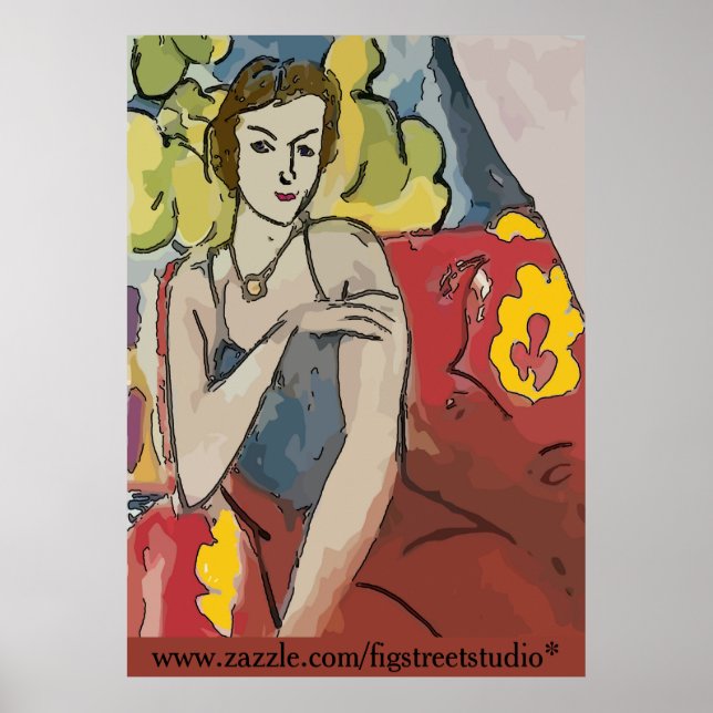 Nancy in Red Chair, fügen Sie Text, Poster (Vorne)