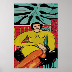 Nancy mit Black Cat Poster