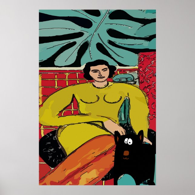 Nancy mit Black Cat Poster (Vorne)