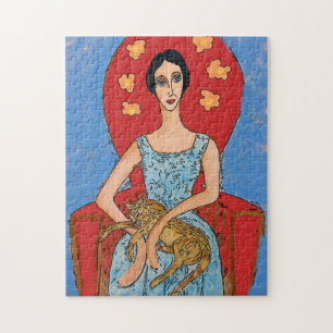Nancy mit Sitzkatze Puzzle
