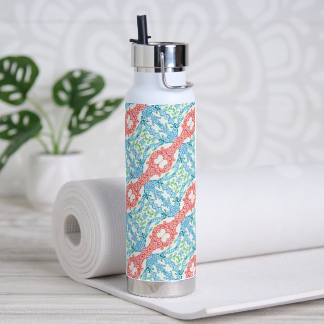 Nancy Mosaik-Wasserflasche Trinkflasche (Yoga (gedreht)