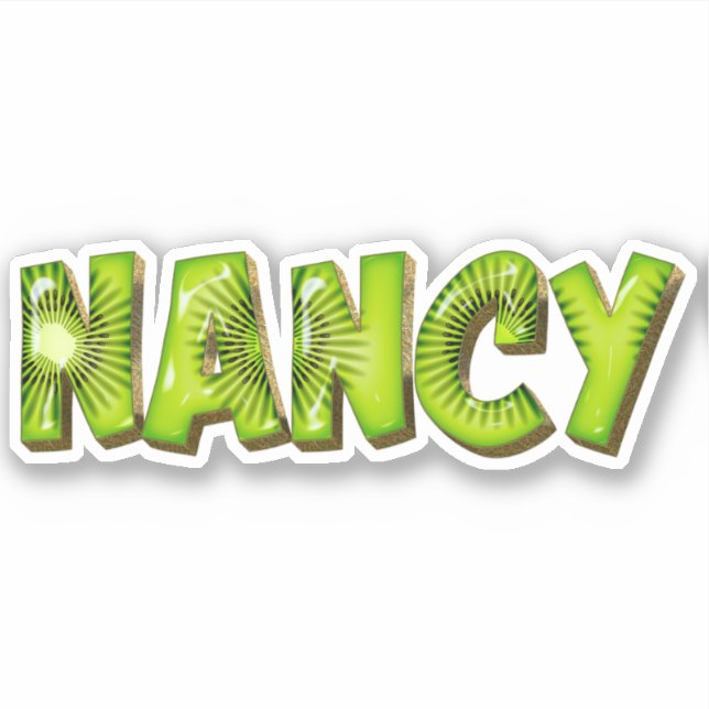 Nancy Name Kiwi Design Aufkleber Sticker (Vorderseite)