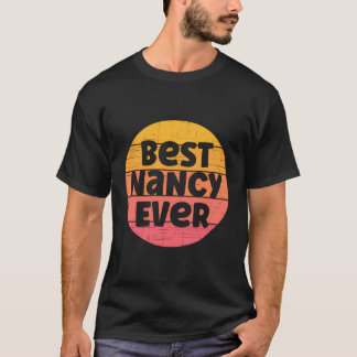 Nancy Name Retro Sunset Graphic Best Nancy jemals T-Shirt