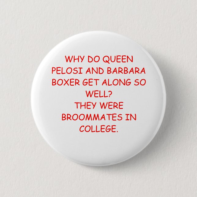 Nancy pelosi Barbara- Boxerwitz Button (Vorderseite)