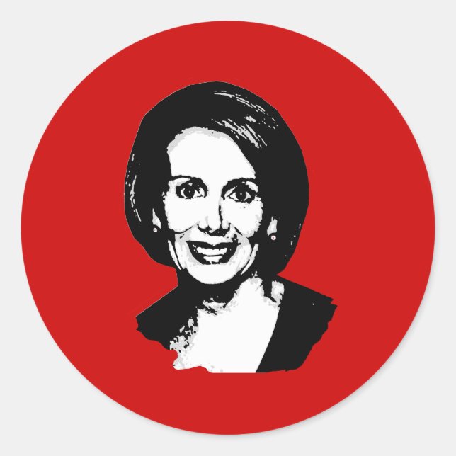 Nancy Pelosi Gear Runder Aufkleber (Vorderseite)