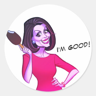 Nancy Pelosi Ice Creme Runder Aufkleber