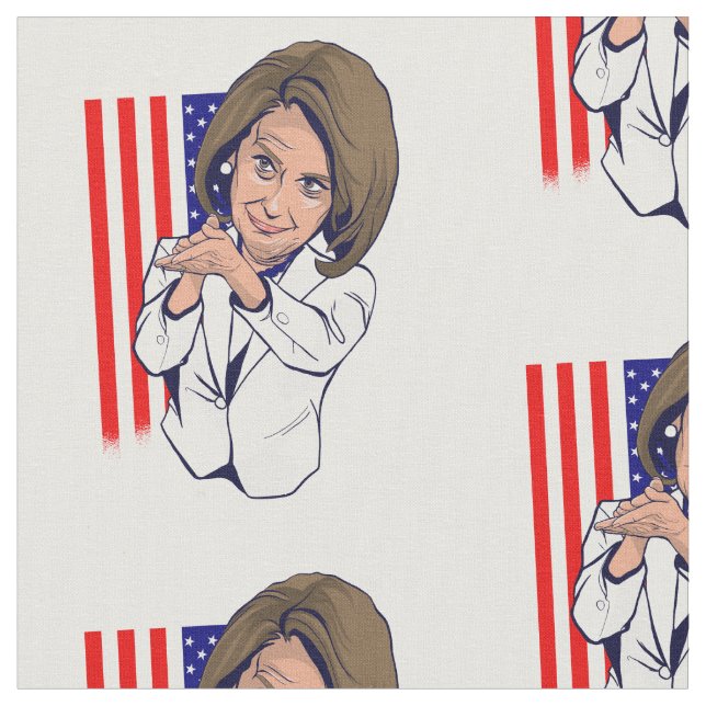 Nancy Pelosi klatschende Meme Stoff (Nahaufnahme)