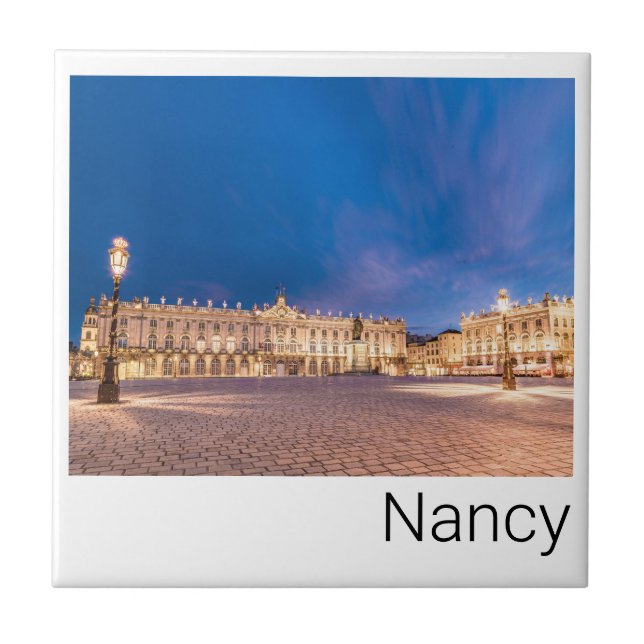 Nancy Place Stanislas Grand Est France Sunset Fliese (Vorderseite)