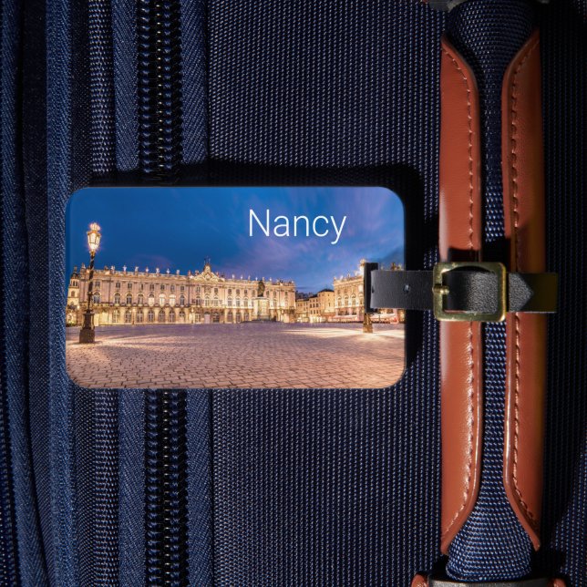 Nancy Place Stanislas Grand Est France Sunset Gepäckanhänger (Vorderseite Insitu 4)