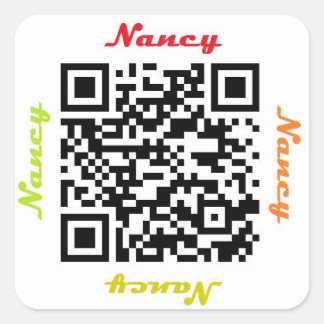 Nancy QR Code Personalisiert NAME Aufkleber
