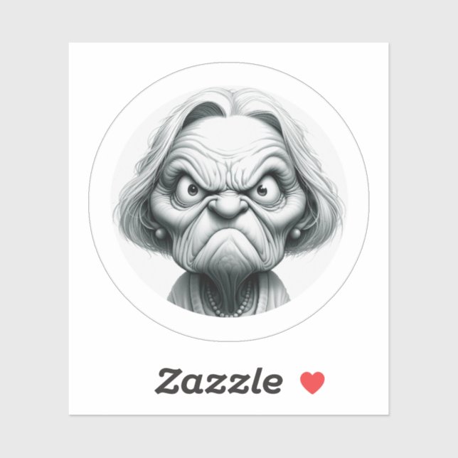 "Nancy the Mean Old Woman" Vinyl Aufkleber (Blatt)