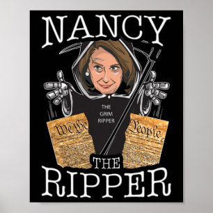 Nancy The Ripper Pelosi zerreißt die Verfassung Pr Poster