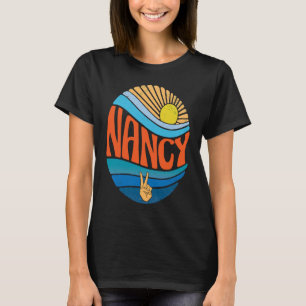 Nancy Vintag Sunset Nancy Groovy Gefärbte Krawatte T-Shirt