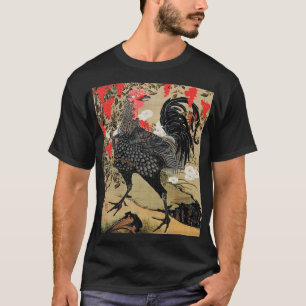 Nandina und Rooster Illustration von Ito Jakuchu T-Shirt