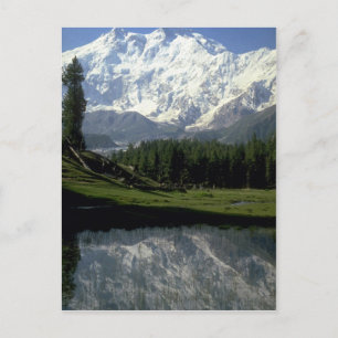 Nanga Parbat in Fairy Meadows, Nordpakistan Postkarte