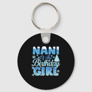 Nani of the Birthday Girl Snowflakes Themed Matchi Schlüsselanhänger