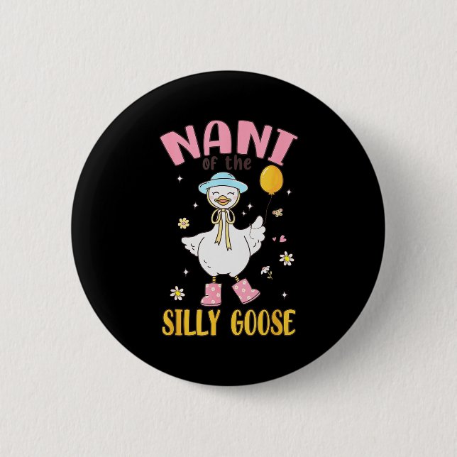 Nani Of The Silly Goose First Birthday Family Matc Button (Vorderseite)
