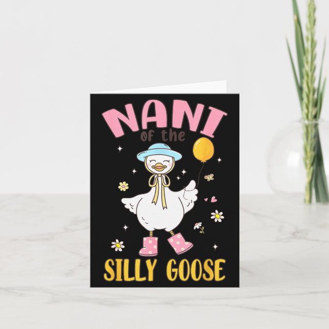 Nani Of The Silly Goose First Birthday Family Matc Karte (Vorderseite)