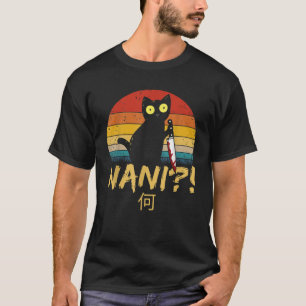 Nani Was Vintage Schwarze Katze Omae Wa Meme Kitte T-Shirt