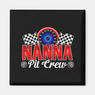 Nanna Pit Crew Racing Familie Rennwagen Geburtstag Magnet