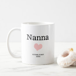 Nanna, rosa Herz, Single Foto Custom Kaffeetasse