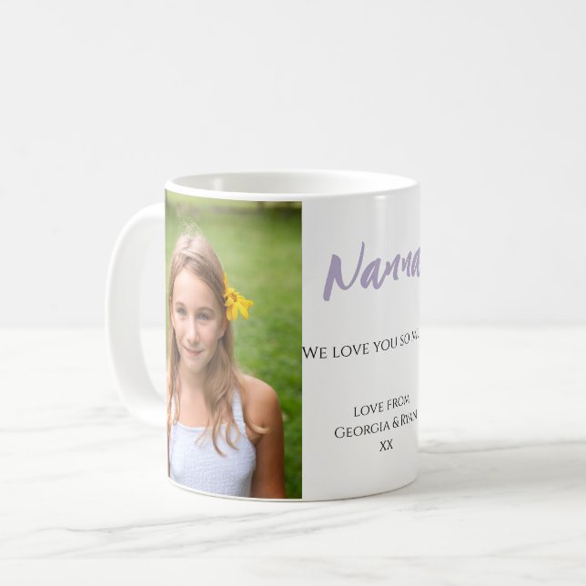 Nanna wir Liebe Sie so viel Foto Kaffeetasse (Vorderseite Links)