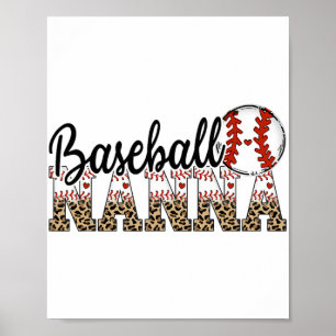 Nanna Women Ballpark Nanna Baseball Mama Mütter Da Poster