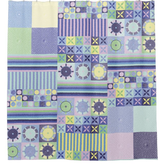 Nannas Hübsche Imitate Strick Crochet Blanket Must Duschvorhang (Vorderseite)