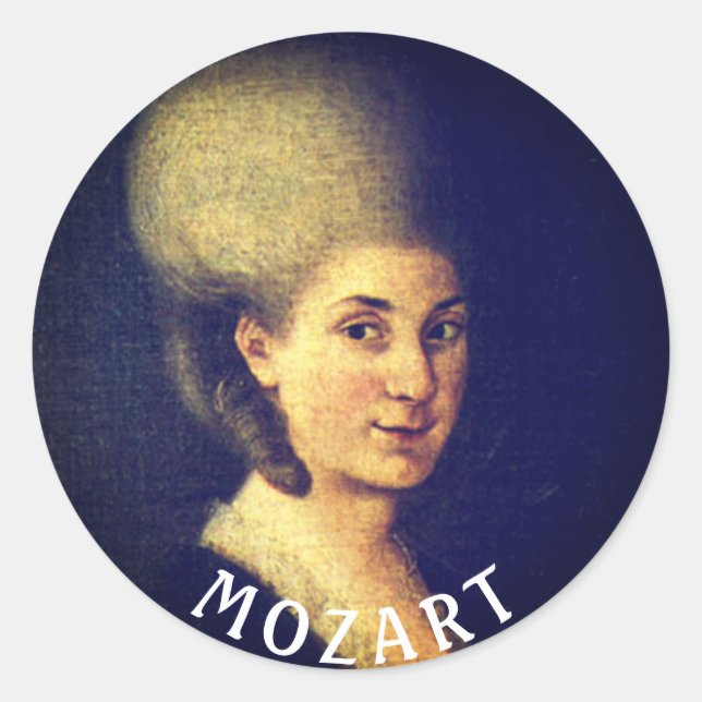 Nannerl Mozart Runder Aufkleber (Vorderseite)