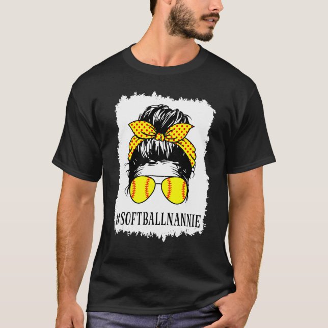 Nannie Life Softball Baseball Mütter Day T-Shirt (Vorderseite)