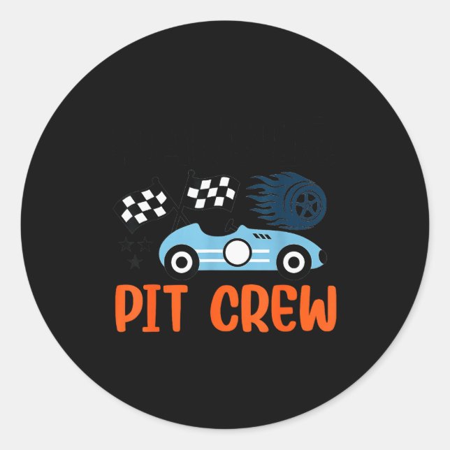 Nannie T Crew Race Car Family Matching Birthday  Runder Aufkleber (Vorderseite)