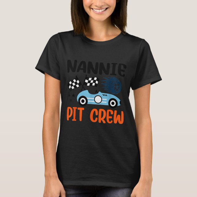 Nannie T Crew Race Car Family Matching Birthday  T-Shirt (Vorderseite)