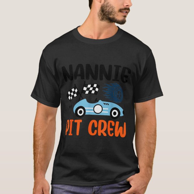 Nannie T Crew Race Car Family Matching Birthday  T-Shirt (Vorderseite)