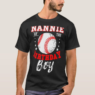 Nannie vom Geburtstag Junge Baseball Theme Bday Ce T-Shirt