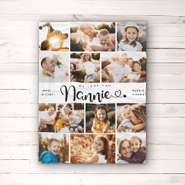 Nannie Wir Liebe hören Sie Moderne FotoCollage Fleecedecke