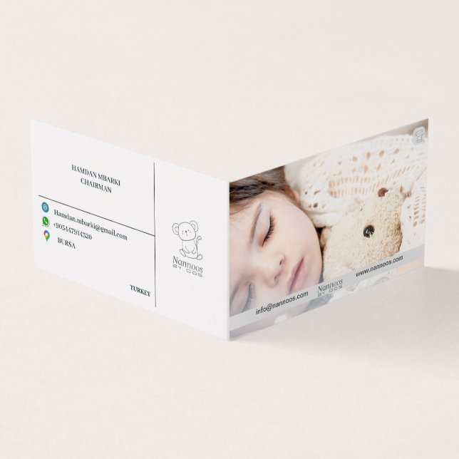 NANNOOS-GESCHÄFTSKARTE VISITENKARTEN (Vorderseite)