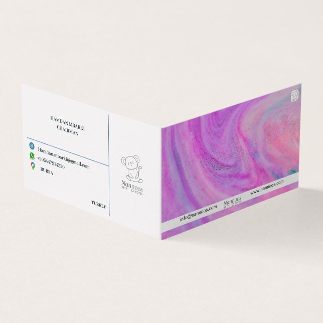 NANNOOS-GESCHÄFTSKARTE VISITENKARTEN (Vorderseite)